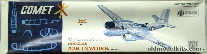 Comet A-26 Invader - 30 Inch Wingspan Flying Model, 3501 plastic model kit