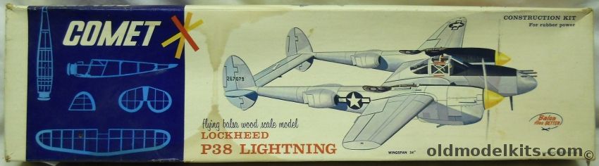 Comet Lockheed P-38 Lightning - 34 inch Wingspan Flying Model, 3504-300 plastic model kit