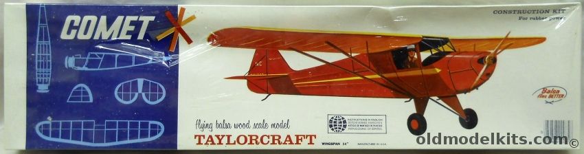 Comet Taylorcraft - 54 inch Wingspan Flying Model for RC, 3505 plastic model kit
