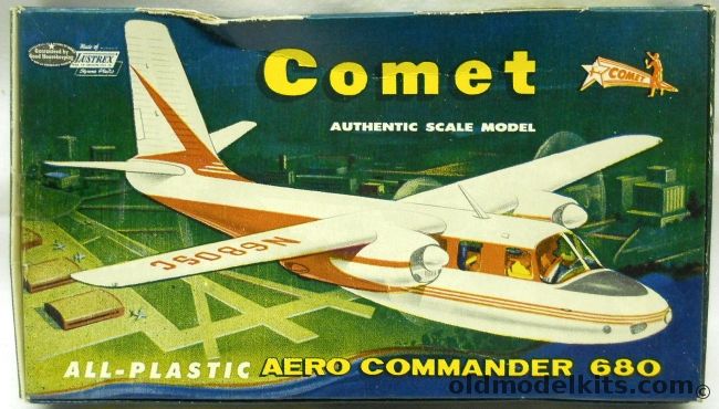 Comet 1/81 Aero Commander 680, PL-24 plastic model kit