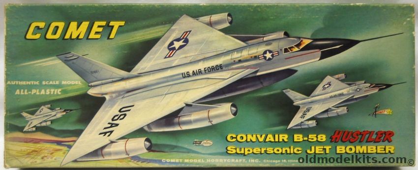 Comet 1/96 Convair B-58 Hustler, PL-802-98 plastic model kit