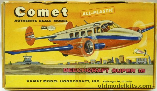 Comet 1/88 Beechcraft E-18S Super 18 - (C-45 Twin Beech), PL27-39 plastic model kit