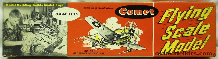 Comet Grumman F6F Hellcat - 24 Inch Wingspan - Coca-Cola Bottle Issue, Y4-129 plastic model kit