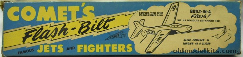 Comet Flash-Bilt Douglas Skyknight F3D - 11 Inch Wingspan Glider, H5 plastic model kit