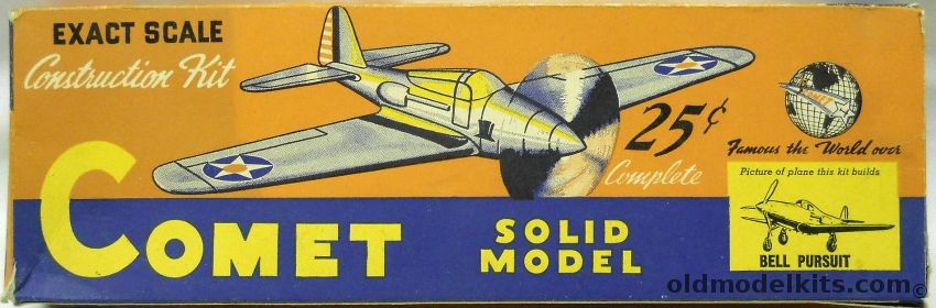 Comet 1/48 Bell Pursuit XP-39 Airacobra, J10 plastic model kit