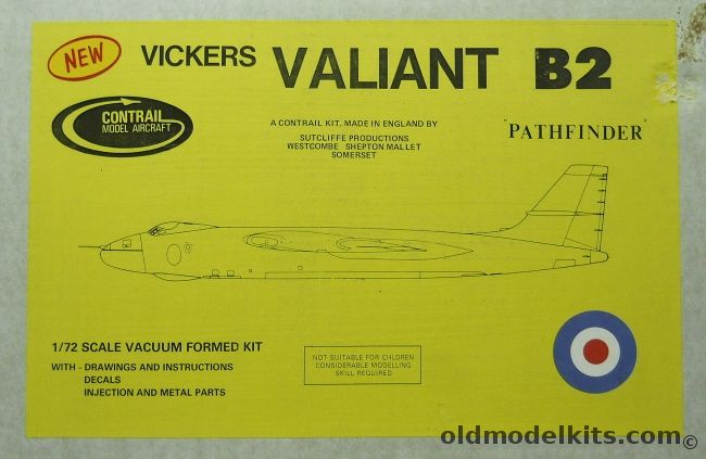 Contrail 1/72 Vickers Valiant B2 Pathfinder plastic model kit