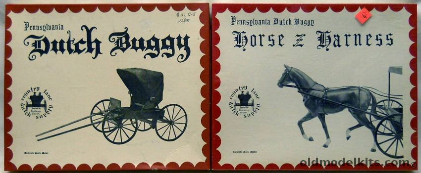 Country Lane Dutch Supply 1/12 Pennsylvania Dutch Mennonite Courting Buggy And Horse And Harness, 1003 plastic model kit