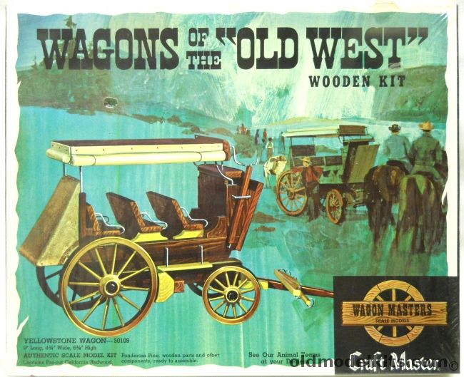 Craft Master Yellowstone Wagon From Yellowstone National Park 1872 - Wagons of the Old West, 50109 plastic model kit