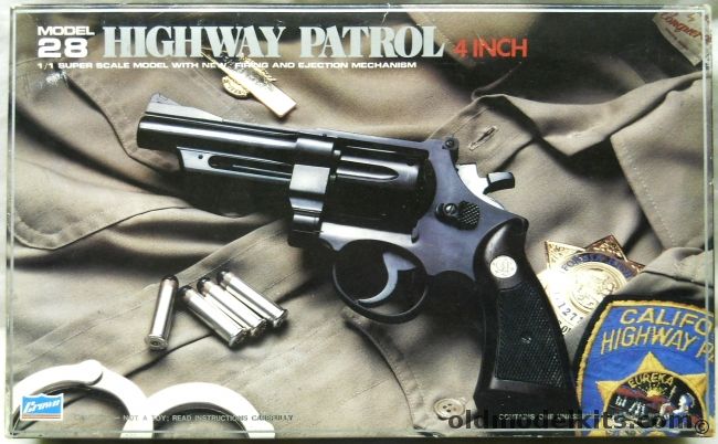 Crown 1/1 Smith & Wesson Model 28 Highway Patrolman 4 Inch Gun - Full Size Spring 'Firing' / Loading / Ejecting Model, G231 plastic model kit
