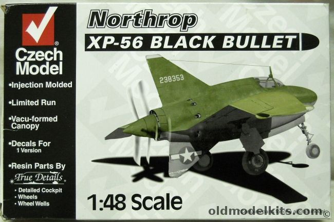 Czech Model 1/48 Northrop XP-56 Black Bullet, 4808 plastic model kit