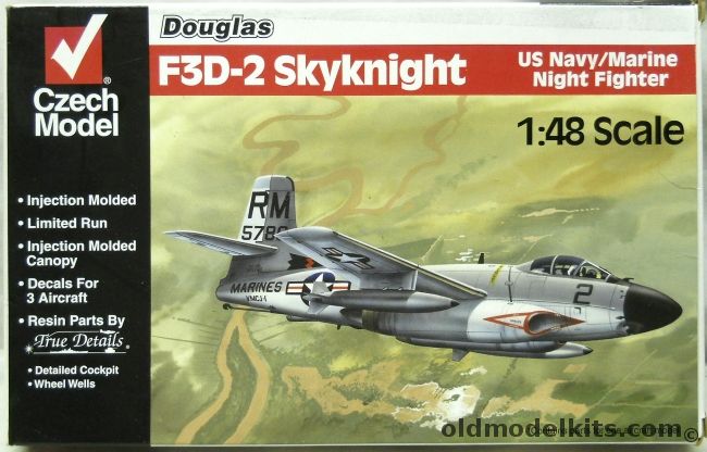 Czech Model 1/48 Douglas F3D-2 Skyknight - (F3D2), 4814 plastic model kit