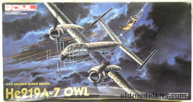 DML 1/72 He-219 A-7 Owl - 3/NJG3 May 1945 Germany / 1/NJG1 May 1945 Sylt-Westerland Germany, 5006 plastic model kit