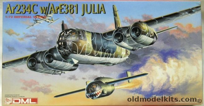 DML 1/72 Arado Ar-234C With Ar-E381 Julia, 9005 plastic model kit