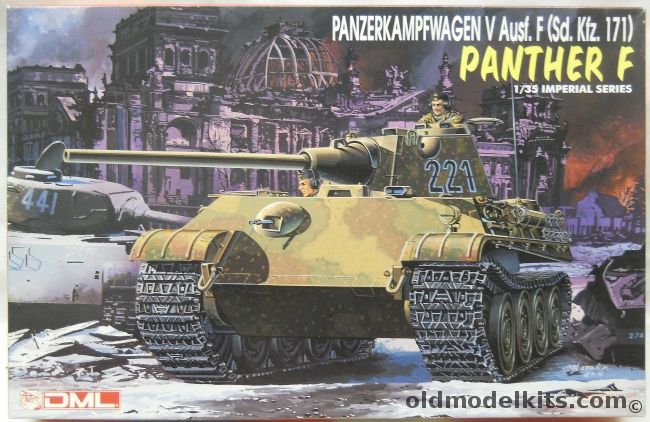 DML 1/35 Panther F - Panzerkampfwagen V Ausf. F Sd.Kfz.171, 9008 plastic model kit