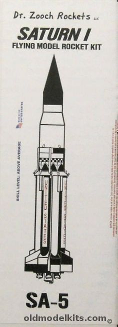 Dr Zooch Saturn 1 - Flying Model Rocket, SA-5 plastic model kit