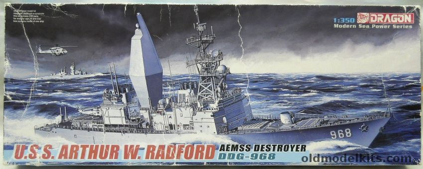 Dragon 1/350 USS Arthur W Radford DDG-968 - AEMSS Destroyer - With Decals For 31 Ships Of The Class - With Photoetched Railings, 1018 plastic model kit