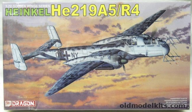 Dragon 1/72 He-219 A5/R4 Uhu Owl Night Fighter - (He219A5R4), 5041 plastic model kit