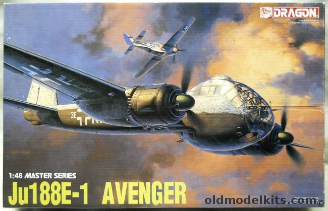Dragon 1/48 Junkers Ju-188E-1 Avenger - KG6 Erprobungstaffel / Research Unit Ob.D1. / 1./KG66 Montdidier France 1944 - (Ju188 E-1), 5518 plastic model kit