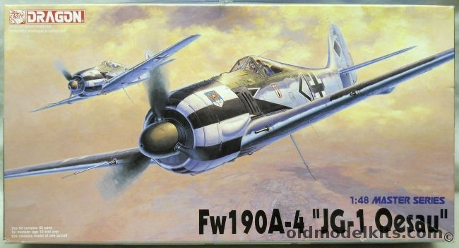 Dragon 1/48 Focke-Wulf FW-190A-4 - Luftwaffe JG-1 Oesau  Maj. Hans Ehlers / JG 2Oblt. Josef Wurmheller / JG54 Maj Hannes Trautloft, 5524 plastic model kit