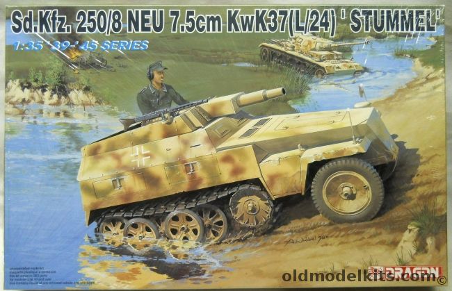 Dragon 1/35 Sd.Kfz. 250/8 NEU 7.5cm KwK37(L/24) Stummel, 6102 plastic model kit