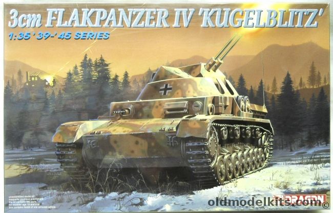 Dragon 1/35 3cm Flakpanzer IV Kugelblitz, 6136 plastic model kit