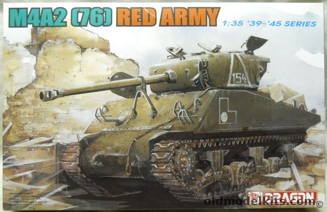 Dragon 1/35 M4A2 (76) Red Army Sherman - New Tooling, 6188 plastic model kit