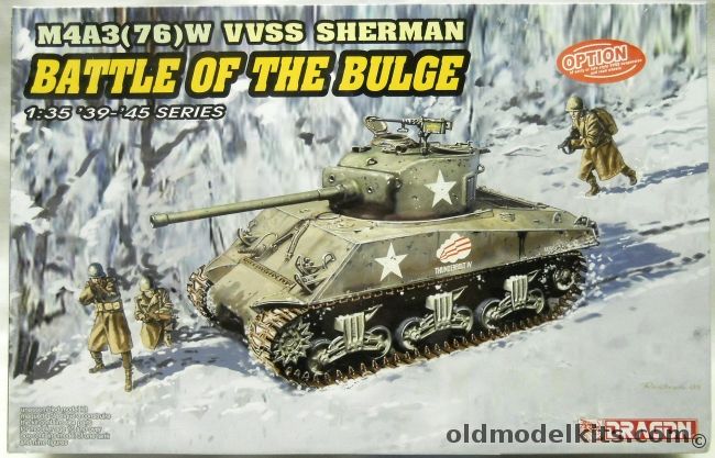 Dragon 1/35 M4A3 (76)W VVSS Sherman Battle Of The Bulge, 6255 plastic model kit