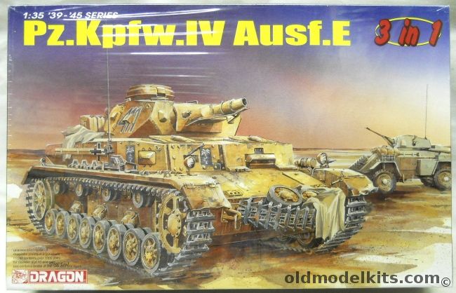 Dragon 1/35 Pz.Kpfw. IV Ausf. E - 3 In 1 Issue - (Panzer IV), 6264 plastic model kit