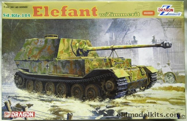 Dragon 1/35 Sd.Kfz184 Elefant With Zimmerit, 6465 plastic model kit