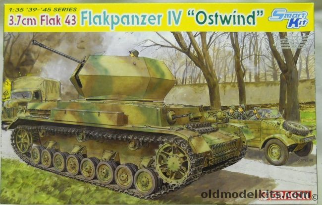 Dragon 1/35 Flakpanzer IV Ostwind - 3.7cm Flak 43 - Smart Kit, 6550 plastic model kit