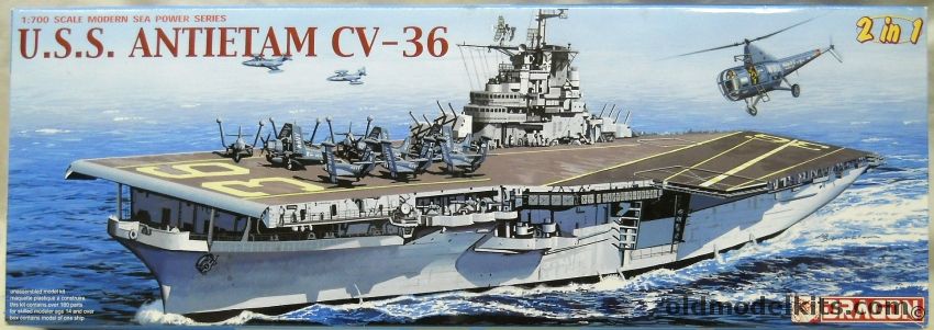 Dragon 1/700 USS Antietam CV-36 Aircraft Carrier, 7064 plastic model kit