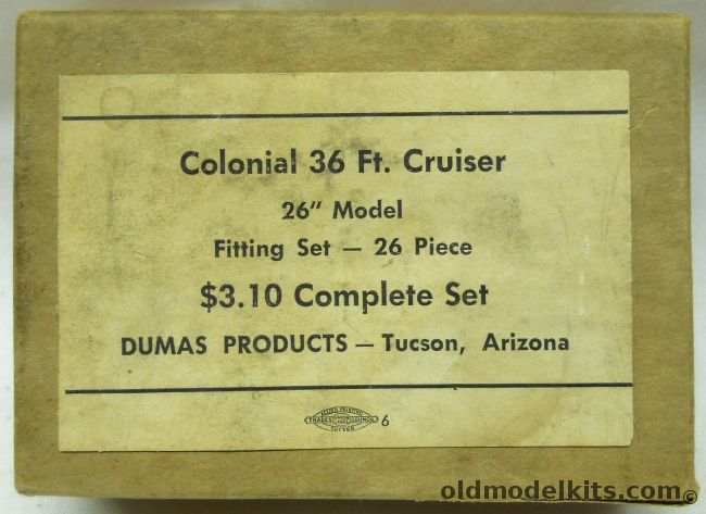 Dumas Optional Fittings Set For Colonial 36 Ft Cruiser - (A 26 Inch Long Model), B-90 plastic model kit