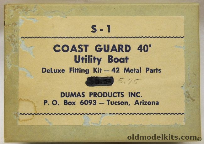 Dumas Optional Deluxe Fittings Kit For Coast Guard 40 Foot Utility Boat, S-1 plastic model kit