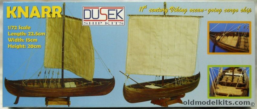 Dusek Ship Kits 1/72 Knarr 11th Century Viking Ocean Going Cargo Ship - 8.8 Inch Long Laser-Cut Wooden Model, D013 plastic model kit