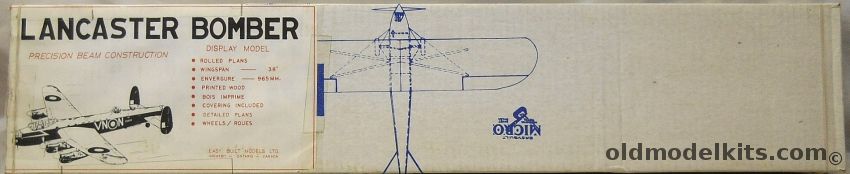 Easy Built Models Lancaster Bomber - 38 Inch Wingspan, D-3 plastic model kit