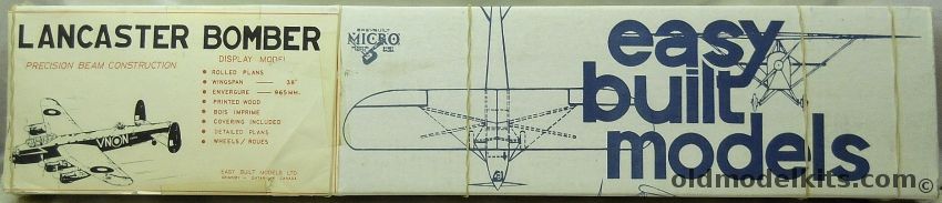 Easy Built Models Lancaster Bomber - 38 Inch Wingspan, D-3 plastic model kit
