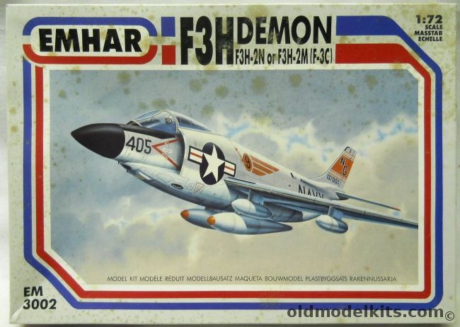 Emhar 1/72 F3H-2N / F3H-2M (F-3C) Demon  - VF-122 or VF-61 - (F3H2N F3H2M), EM3002 plastic model kit