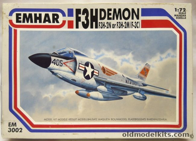 Emhar 1/72 F3H-2N / F3H-2M (F-3C) Demon  - VF-122 or VF-61 - (F3H2N F3H2M), EM3002 plastic model kit