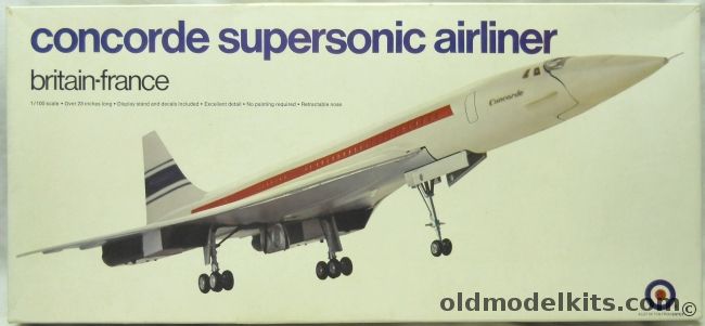 Entex 1/100 Concorde Supersonic Airliner - F-WTSS Prototype, 8454 plastic model kit