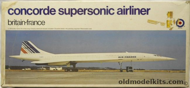 Entex 1/100 Concorde Supersonic Airliner - Air France, 8454 plastic model kit