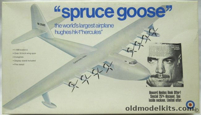 Entex 1/200 Howard Hughes Spruce Goose HK-1 Hercules, 8458 plastic model kit