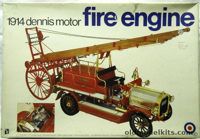 Entex 1/16 1914 Dennis Fire Engine, 8473 plastic model kit