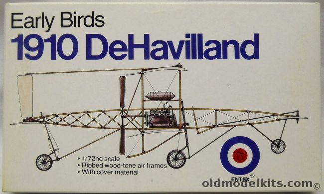 Entex 1/72 1910 DeHavilland -  Early Birds Series (ex-Renwal / ex-Taimei), 8520C plastic model kit