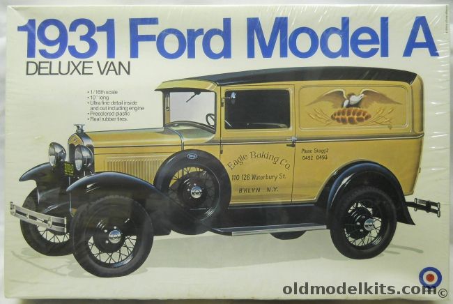 Entex 1/16 1931 Ford Model A Deluxe Van - (ex Bandai), 9016 plastic model kit