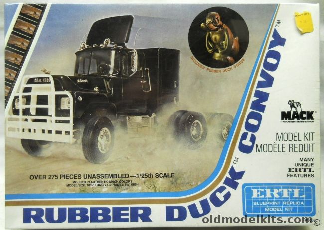 ERTL 1/25 Ribber Duck Convoy Mack Truck - From the Movie Convoy, 8036 plastic model kit