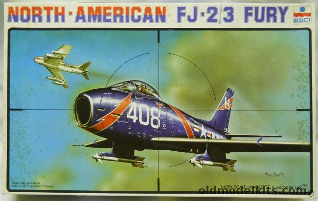 ESCI 1/48 North American Fury FJ-2 or FJ-3 - VMF-451 or VF-154, 4042 plastic model kit