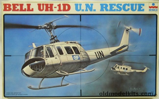 ESCI 1/48 Bell UH-1D Huey UN Rescue, 4037 plastic model kit