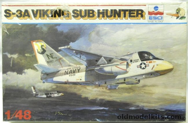 ESCI 1/48 S-3A Viking Sub Hunter - VS-29 USS Ranger, 4051 plastic model kit