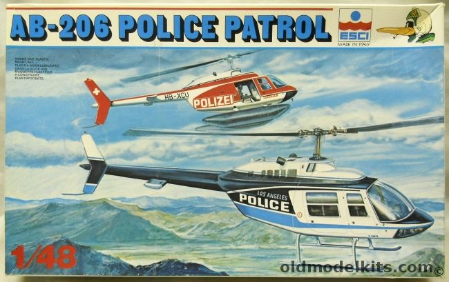 ESCI 1/48 AB-206 Police Patrol - Jet Ranger, 4068 plastic model kit