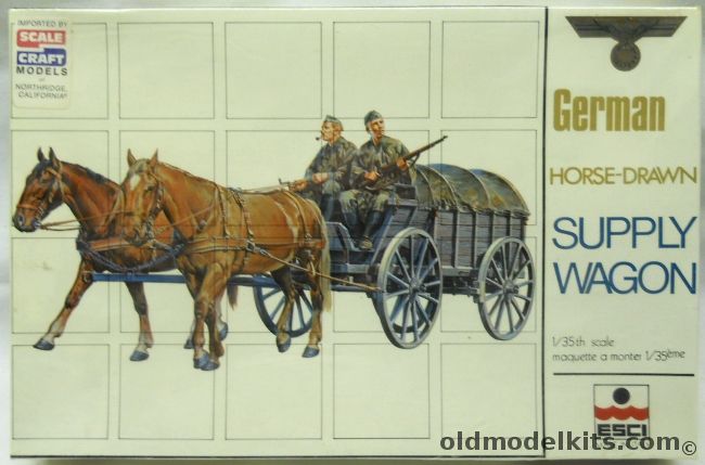 ESCI 1/35 German Horse Drawn Supply Wagon, 5010 plastic model kit